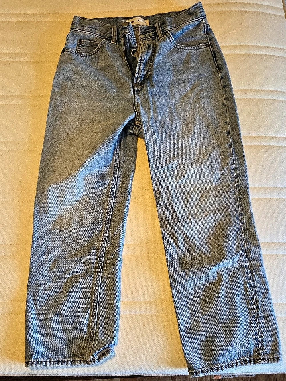 Denim Forum The Pin-Up Super High Straight Jeans Blue Waist 26